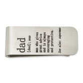 Chisel Stainless Steel Brushed Lasered DAD Money Clip